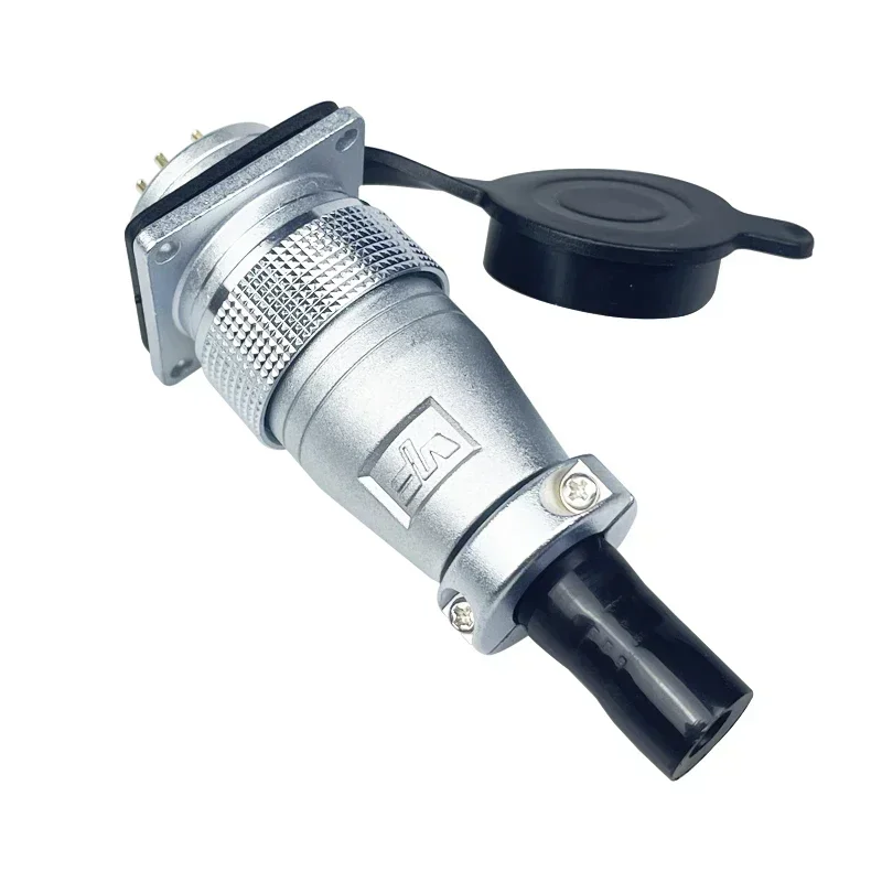 PLS24 WS24 Circular Metal Aviation Socket Plug 6/10/12/19 Pin Wire Female Male Connector M24 Threaded Coupling Panel