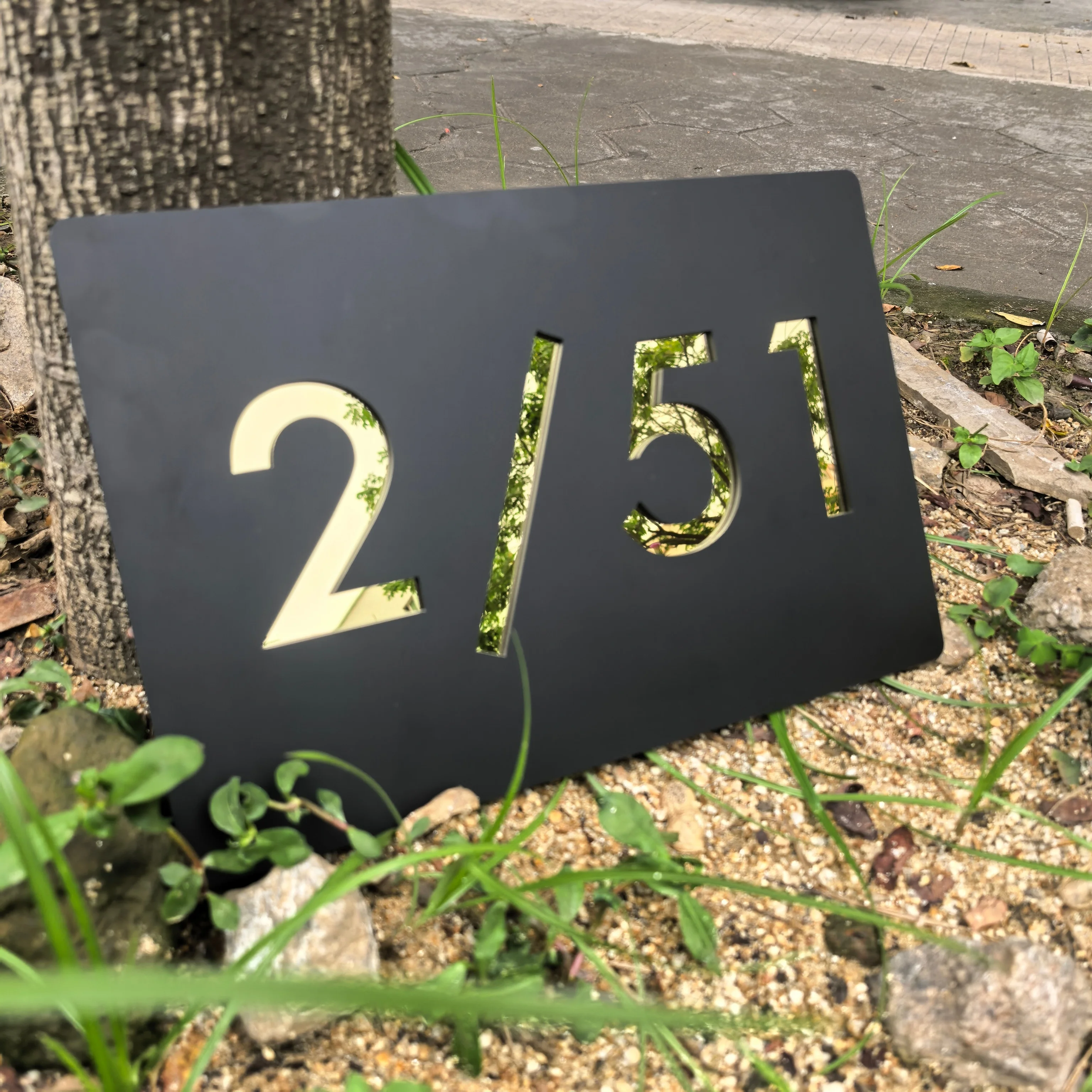 Personalized Laser Cut Acrylic Sign Modern House Number OutDoor Plaque Family Name Plate Door Signs Personalized Office Sign