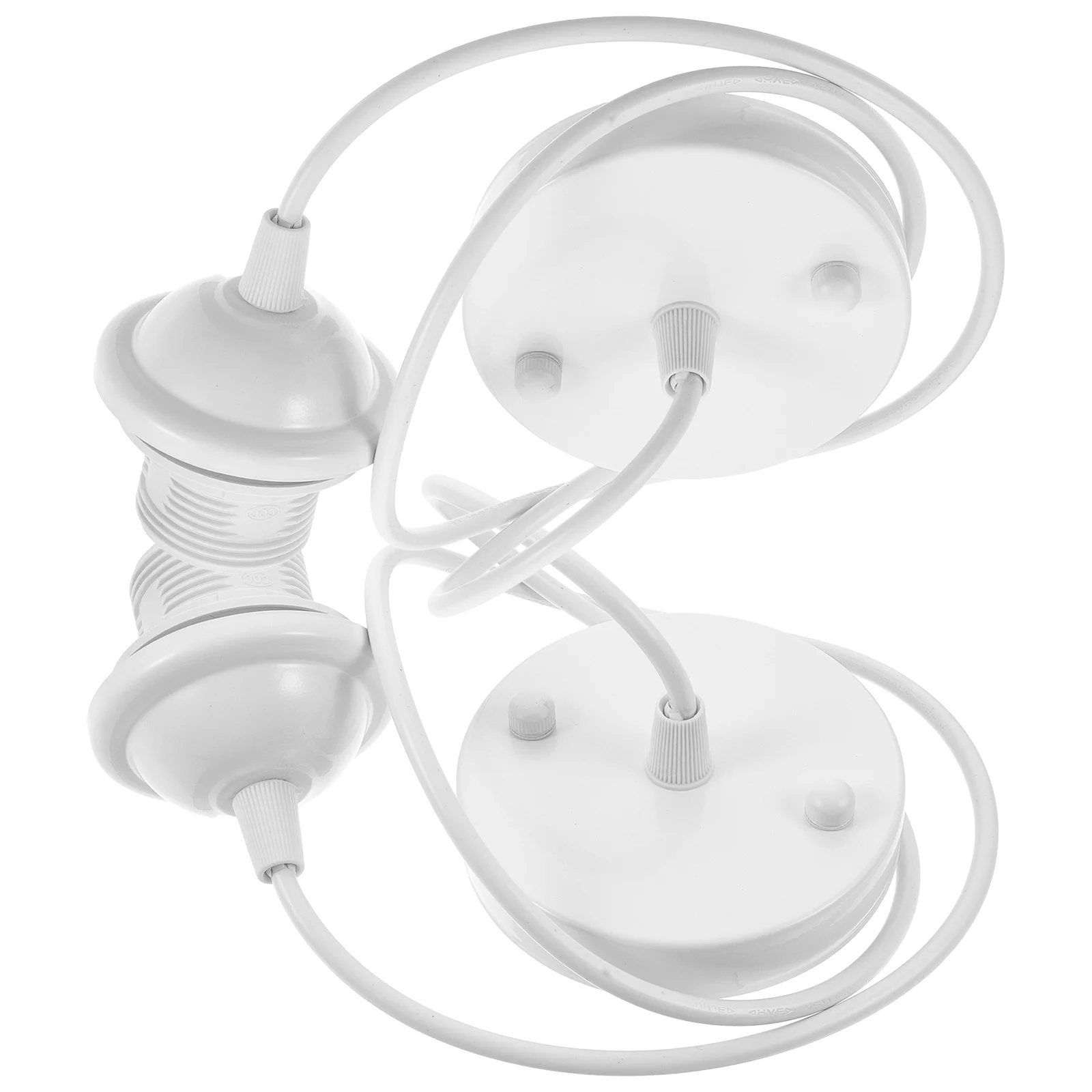 2Pcs E27 Lamp Socket Metal Holder Pendant Light Kit Adjustable Length Threaded Bulb Base Screw Socket Hanging Fixture