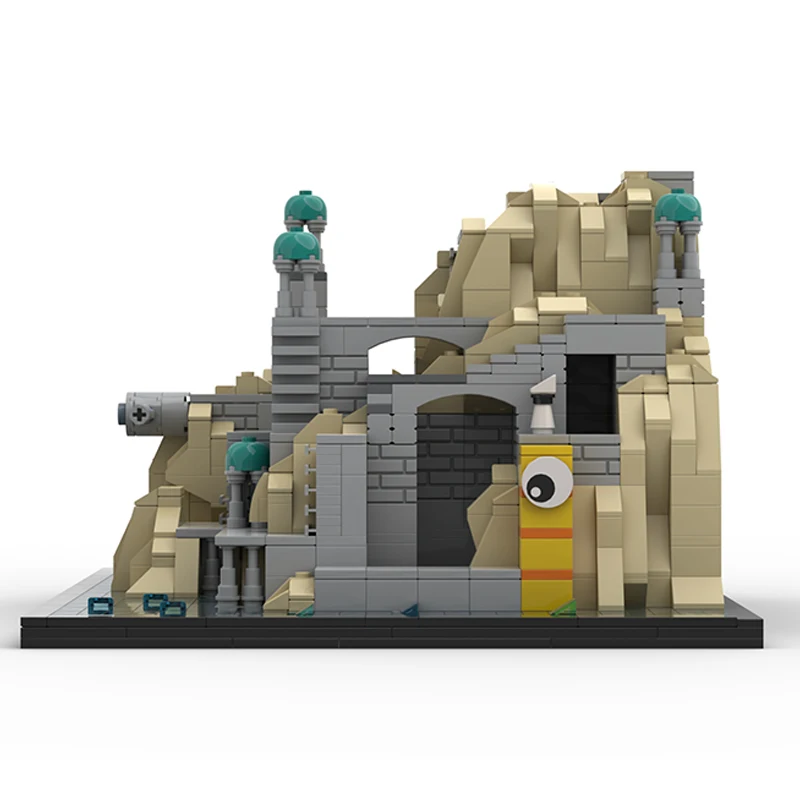 Street View Monument Valley-The Descent Middeleeuws Kasteel MOC Bouwstenen Villa Model Diy Baksteen Educatief Speelgoed Geschenken 1261PCS