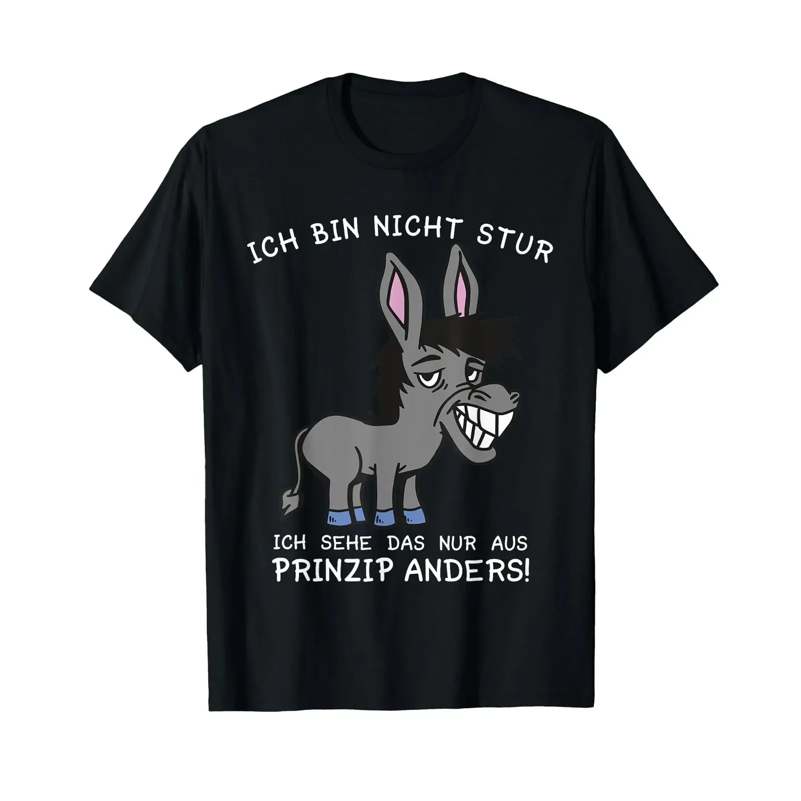 I'm Not Stubborn on Principle Different Donkey Mule T Shirt vintage Washed fashion Stylish Slightly Versatile Unisex