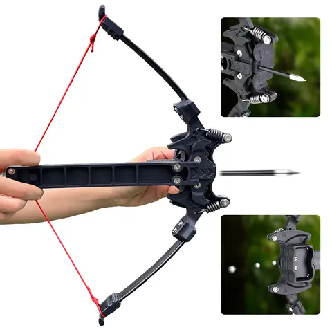 18 Steel Ball Combo Bow Archery/Steel Ball Dual-Purpose Folding Bow Outdoor Hunting and Shooting Practice Tool Package