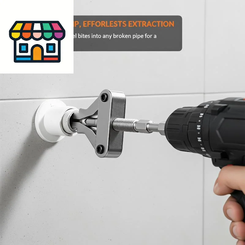 Easy Operation Pipe Extractor Tool Broken Thread Puller Hex Shank for Power Drill for PPR PVC MPP Pipes