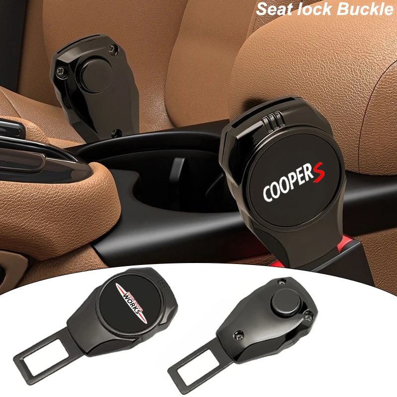 

Car Seat Belt Extender Seatbelt Lock Buckle Clip Plug Accessories For Cooper Works One S JCW R55 R56 R58 R59 R60 Accessories