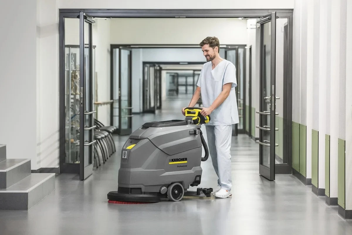 Floor Cleaning Equipment BD 50/50 C Classic Karchers Battery Walk-behind Floor  Scrubber Drier for Hotel