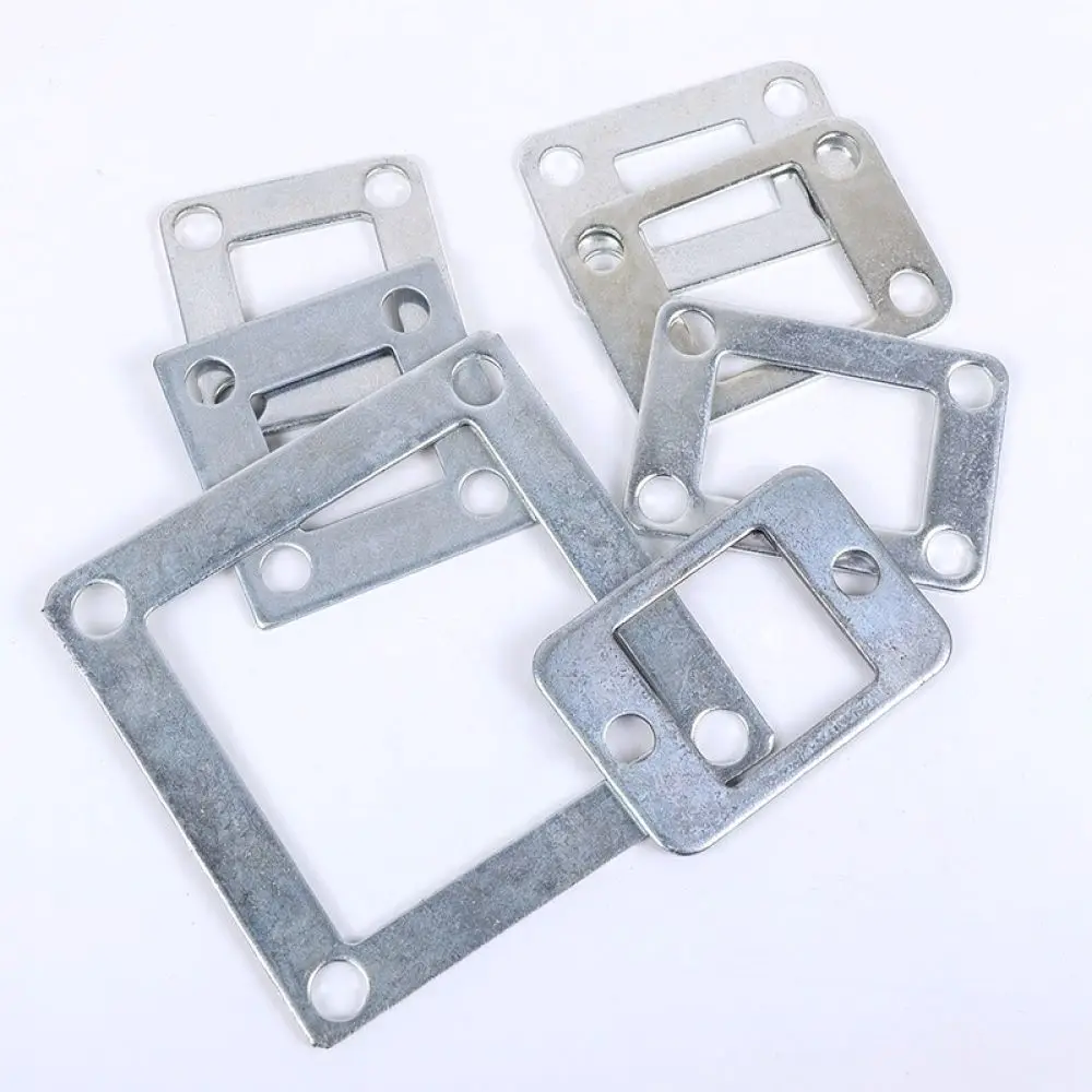 Galvanized Steel Fence Post Flange Base Plate Floor Mounting Bracket Solid Hardware For Garden Railing Security Installation