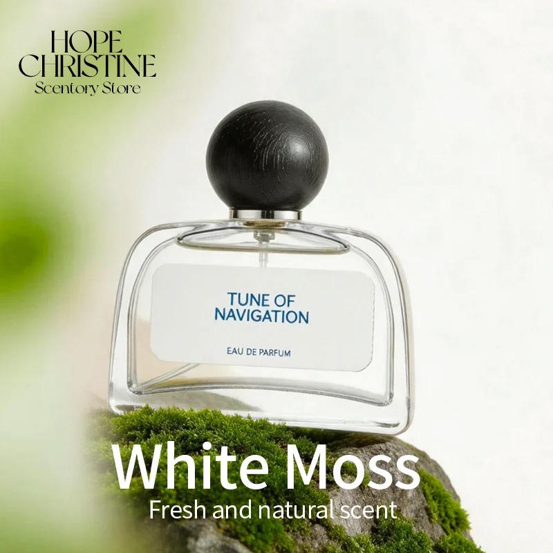 

HOPE CHRISTINE White Moss Perfume, Natural Fresh Aquatic Scent for Men & Women, Unisex Long Lasting Cologne 50ml
