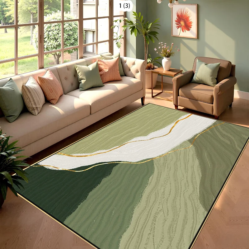 

Современный ковер с абстрактным узором, художественный декор для дома, коврик с нерегулярным геометрическим принтом, мягкий, нескользящий, для гостиной и спальни