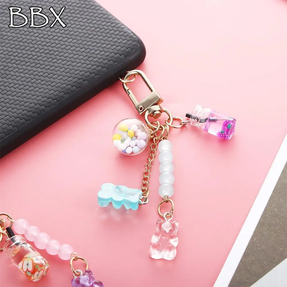 

Unisex Girls Bag Pendant Acrylic Floating Fruit Candy Fashion Accessories Key Ring Keyholder Bear Key Chain