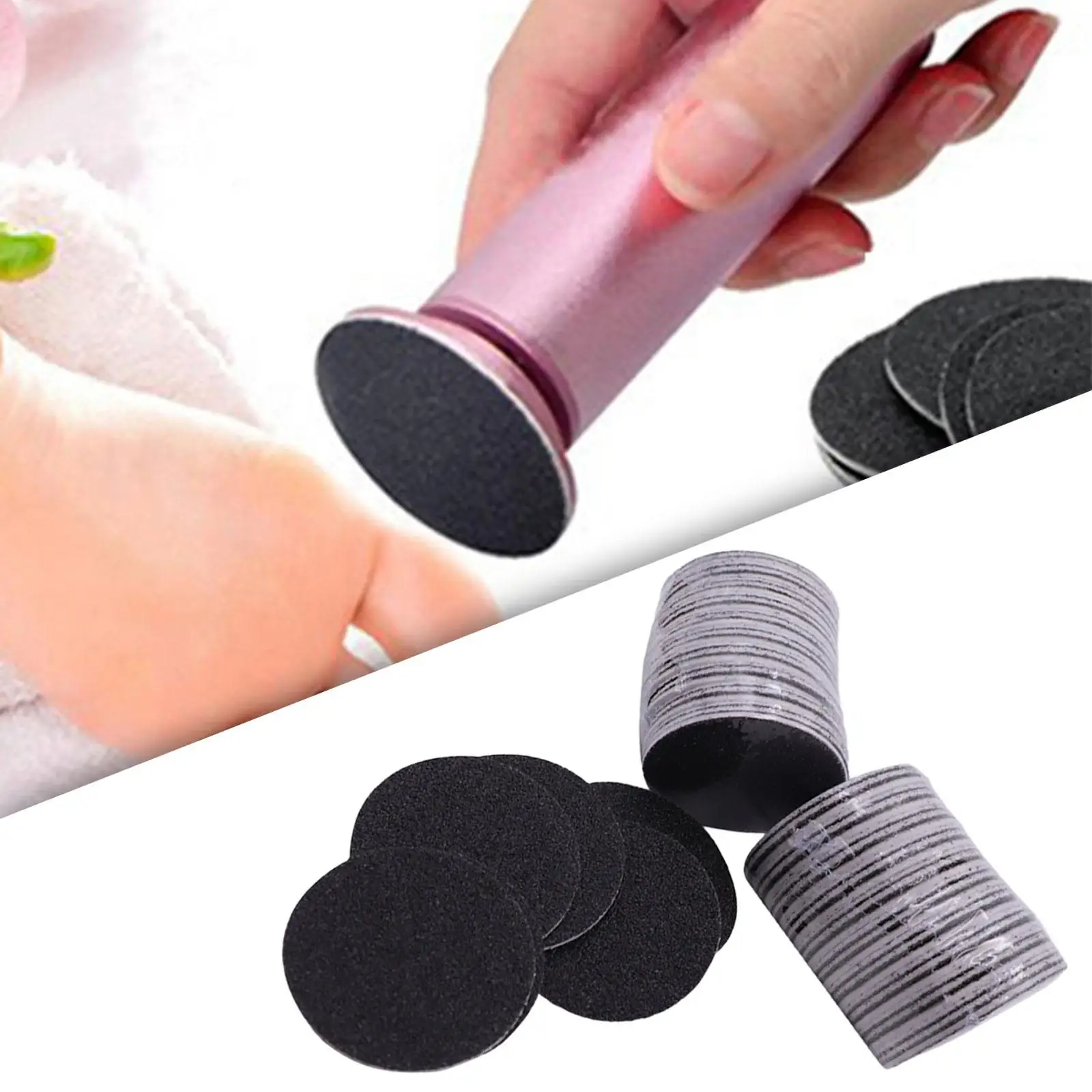 60Pcs Sandpaper Discs Dead Cracked Feet Clean Electric Foot Rasp files Hard Skin Replaceable Sandpaper Discs Callus disks Women