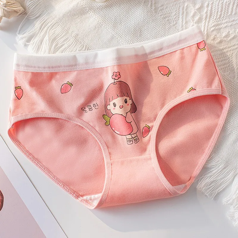 4 Stück weiche, antibakterielle Baumwoll-Slips für Kinder und Mädchen, Höschen mit Cartoon-Print, atmungsaktive Unterwäsche für Kinder von 3–16 Jahren – Detail 2