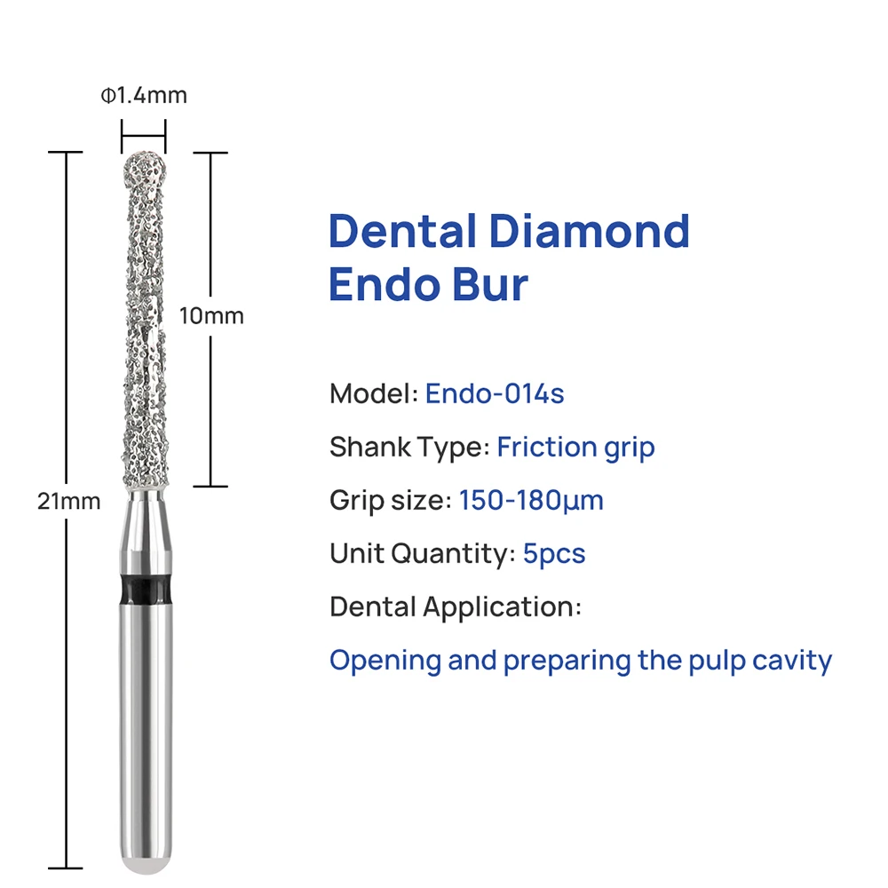 10 Stück AZDENT Dental-Diamantbohrer Endo-Bohrer FG-Bohrer 1,4/1,6/1,8 mm zum Öffnen und Vorbereiten des Pulpahöhlenraums für Hochgeschwindigkeits-Zahnärzte in der Zahnmedizin – Detail 8