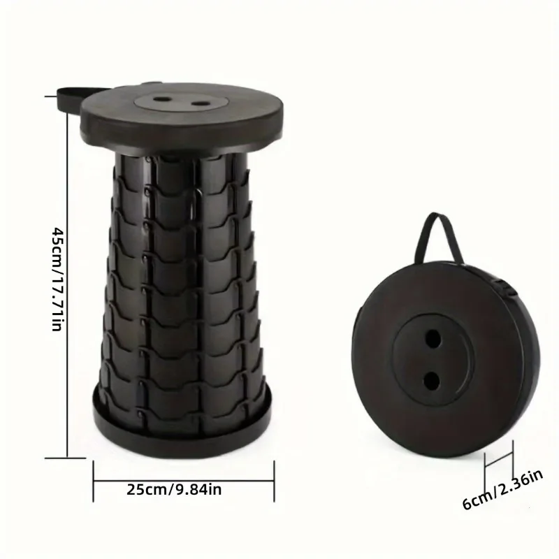 4-Season & Expandable Folding Stool - Lightweight Compact Design for Camping, Fishing, Events, and Outdoor Adventures