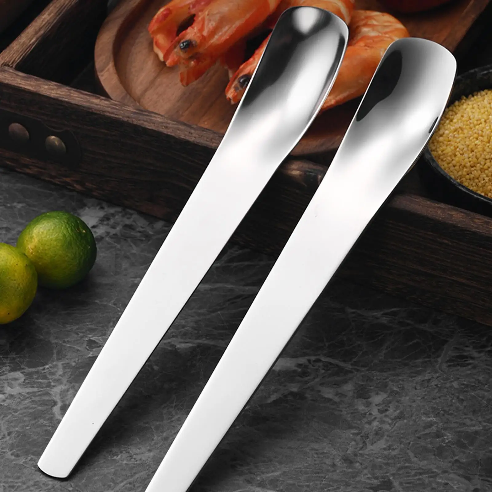 1Pc Coffee Spoon Stainless Steel Flat Spoon For enjoy sundae milkshakes iced tea coffee Ice Cream Spoon Kitchen Tableware