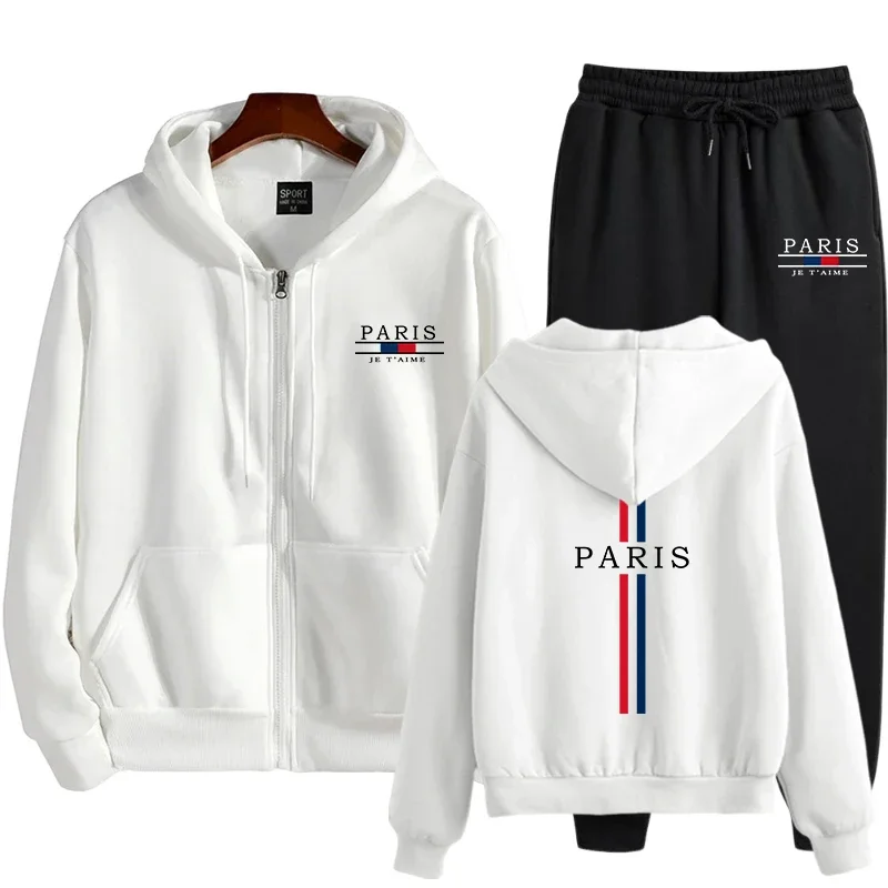

Man Zipper Hoodies Sweatpants High Quality Male Daily Casual Sports Jogging Suit Gym Hooded Outfits All Season Home Outdoor Sets