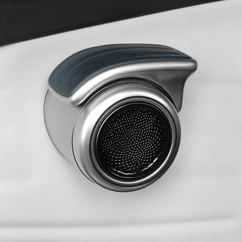 Stainless Steel Speaker Ring Cover Door Audio Sound Frame Loudspeaker Sticker Trim for BYD Atto3 Yuan Plus 2022 2023 Accessories