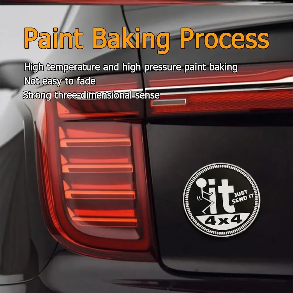 فقط شعار السيارة المقدر بالشارة، 4 × 4 ملصقات شارات السيارات ثلاثية الأبعاد شارات دائرية معدنية لسيارات جيب رانجلر والشاحنات وسيارات الدفع الرباعي