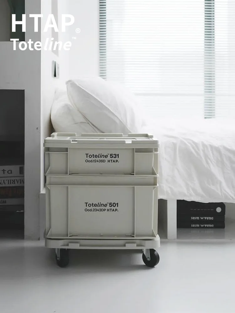 

HTAP ящик для хранения в индустриальном стиле для дома и улицы, настольный автомобильный шкив, японская утолщенная пластиковая отделка