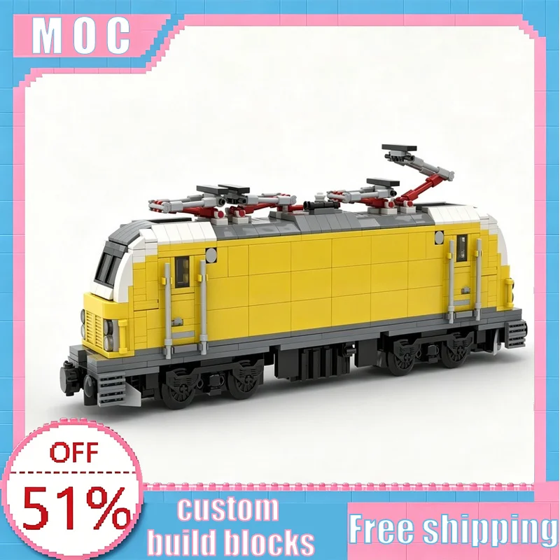 893 Piezas MOC Siemens Vectron Regio Jet, Modelo de Locomotora Eléctrica, Bloques de Construcción Creativos Personalizados, Juguete Educativo de Ensamblaje, Regalos