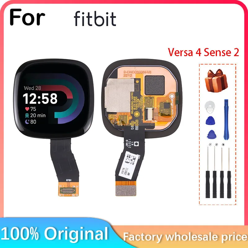 

For Fitbit Versa 4 Sense 2 LCD Display Touch Screen Edgeless Frame Parts Repair Replacement