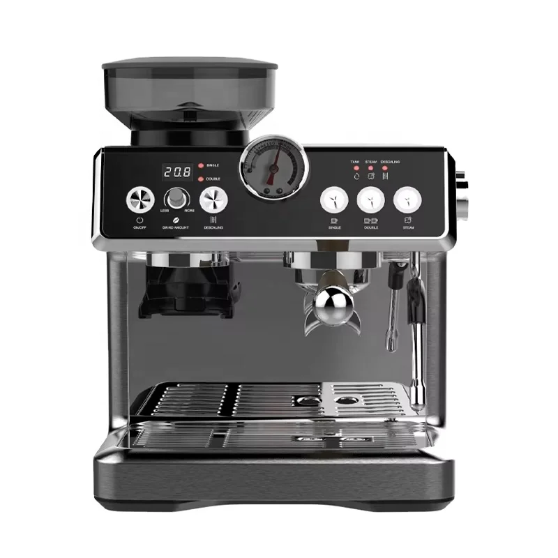 Electric stainless steel professional grade 58mm semi-automatic espresso machine 20 bar pressure household grinder