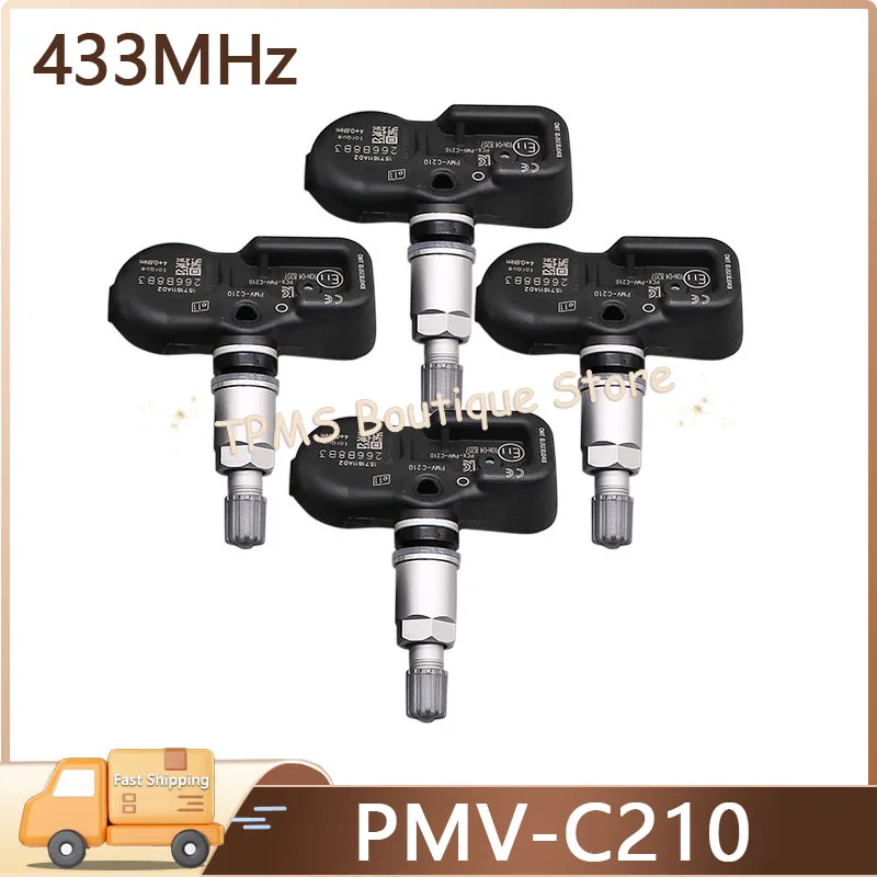 

TPMS Tire Pressure Monitor System PMV-C210 PMVC210 4PCS 433MHz For Toyota Alphard Auris Avalon Aygo Camry Lexus GX LS NX RX LX