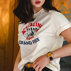 Maden Vintage Letters Printed Cotton T-shirt High Quality Short Sleeve Casual T shirts Female Christmas Graphic Tee Streetwear