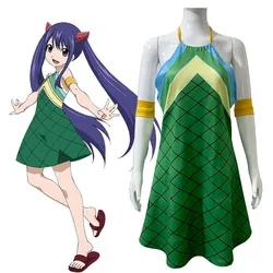 Fairy Anime Tail Wendy Marvell Cosplay Costume Magic Shooter Green Dragonscale Dress Woman Sexy Kawaii Carnival Party dress Suit