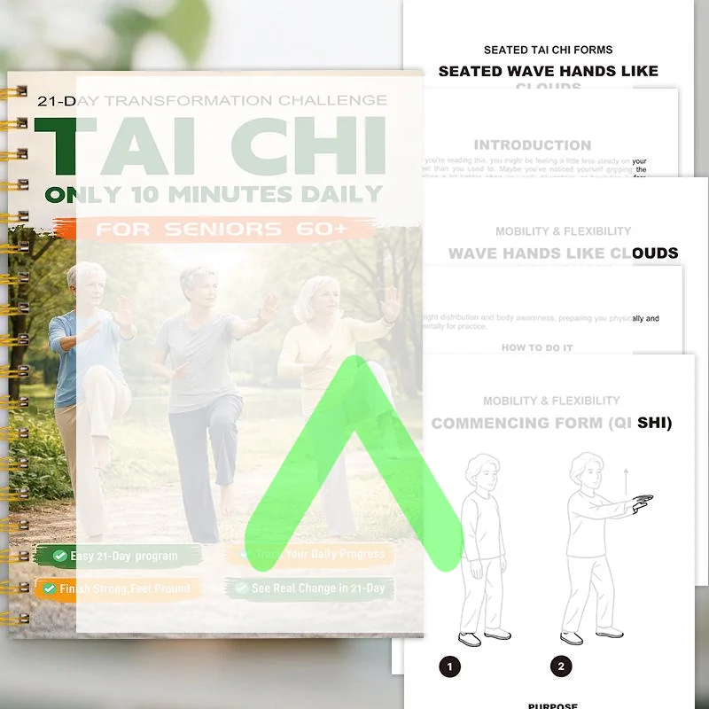 

1Pcs Tai Ji Walking Easy 3-week Program Book 21 Days Transformation Challenge Tai Ji For Seniors Only 10 Minutes Daily