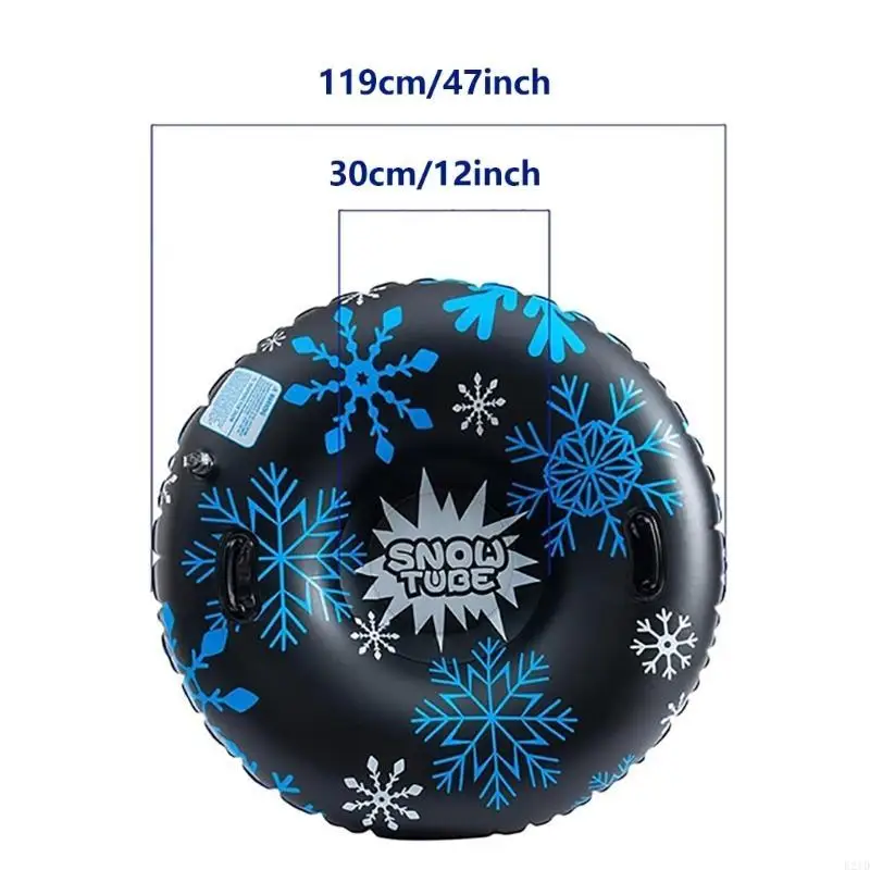 أنبوب الثلج الجبلي القابل للنفخ 47 بوصة مادة PVC قوية لا تنزلق تسحب خطة مرنة كثيفة للمهام الجبلية الشتوية #6