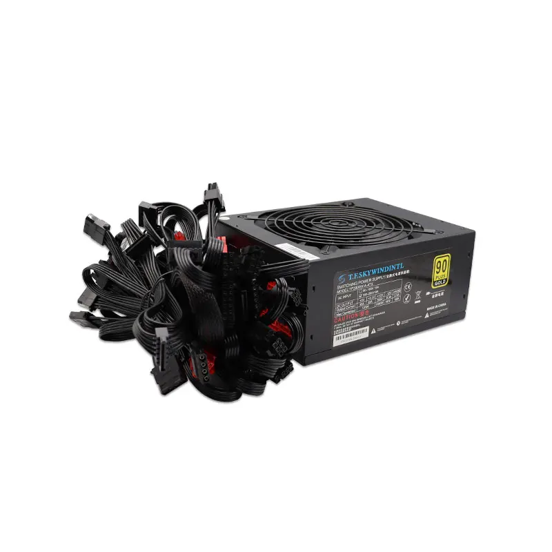 مصدر طاقة تعدين وحدات كاملة 2000 وات 8 وحدة معالجة الرسومات وحدة معالجة الرسومات جهاز تعدين ETH جهاز تعدين نشط PFC PC 2000 وات PSU لـ 8 وحدة معالجة الرسومات ETH Riser #3