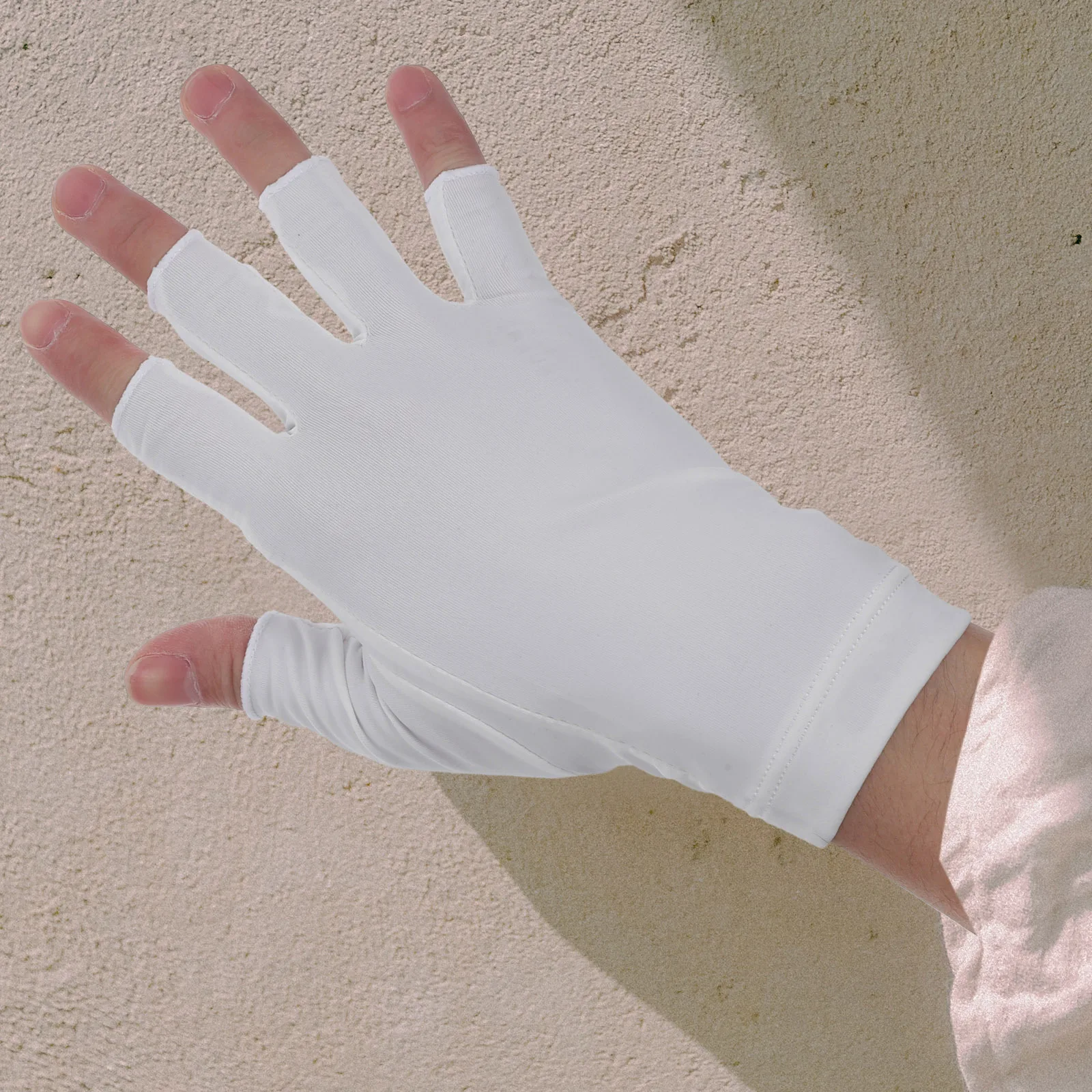 1 ペア紫外線保護ネイル通気性指なしジェルマニキュア手袋手の保護抗紫外線シールド女性用