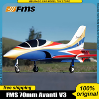 In Stock Fms 70mm Avanti V3 Pnp Rc Airplane Electric Remote Control Model Airplane Fixed Wing Outdoor Rc Airplane Toys Kids Gift