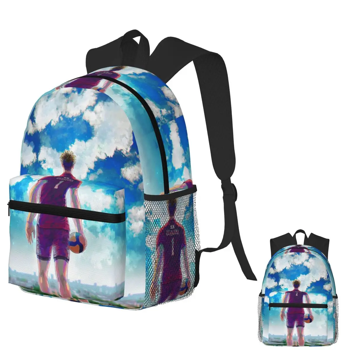 

Haikyuu Manga Ushijima Wakatoshi Студенческий рюкзак Школьная сумка Пеший туризм Путешествия Рюкзак для мальчиков и девочек Модная сумка для книг Сумки на плечо