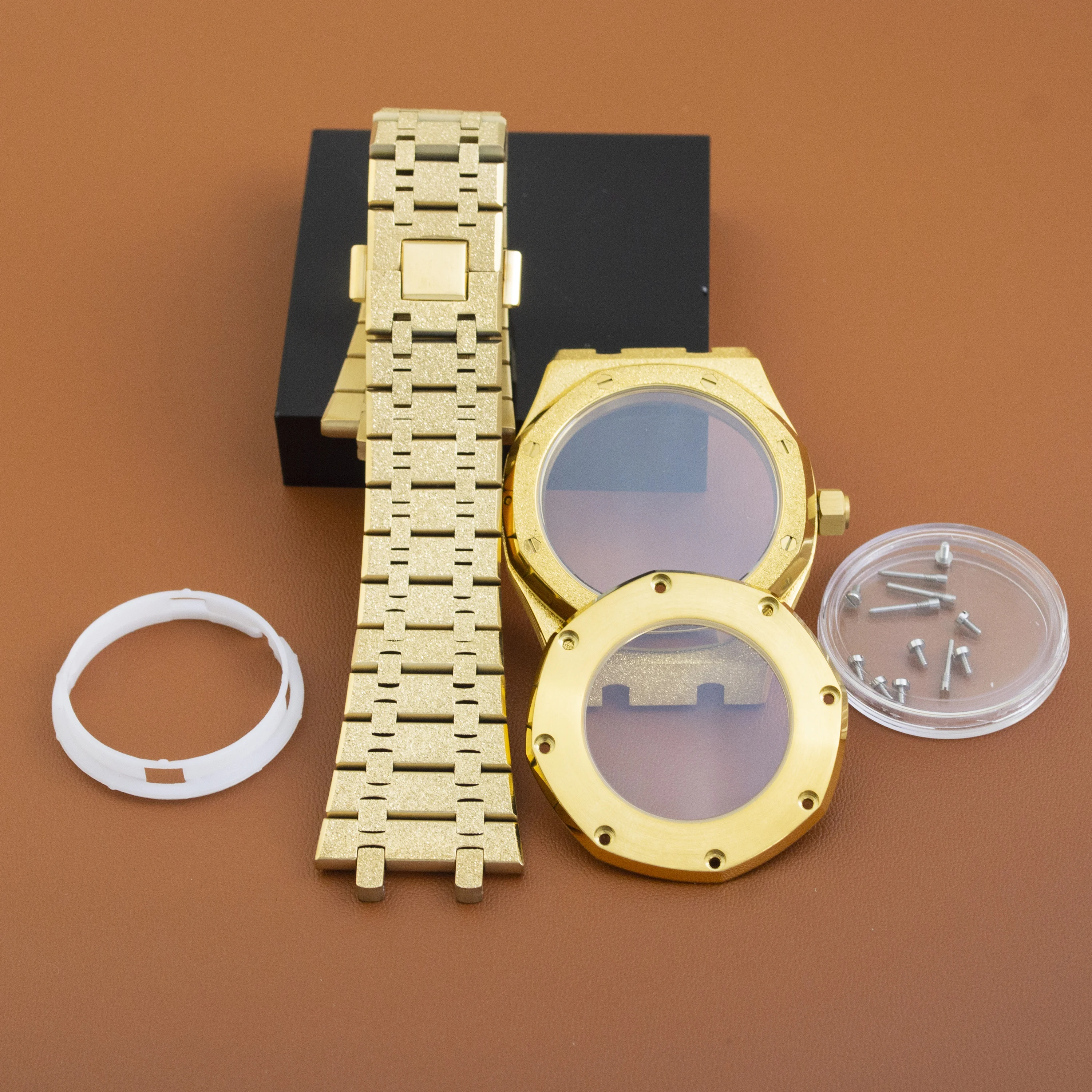 

Корпус для часов Octagon 41 мм, с ремешком, матовый, с сапфировым стеклом, из нержавеющей стали, водонепроницаемость 10ATM, для механизмов Royal NH35 NH36