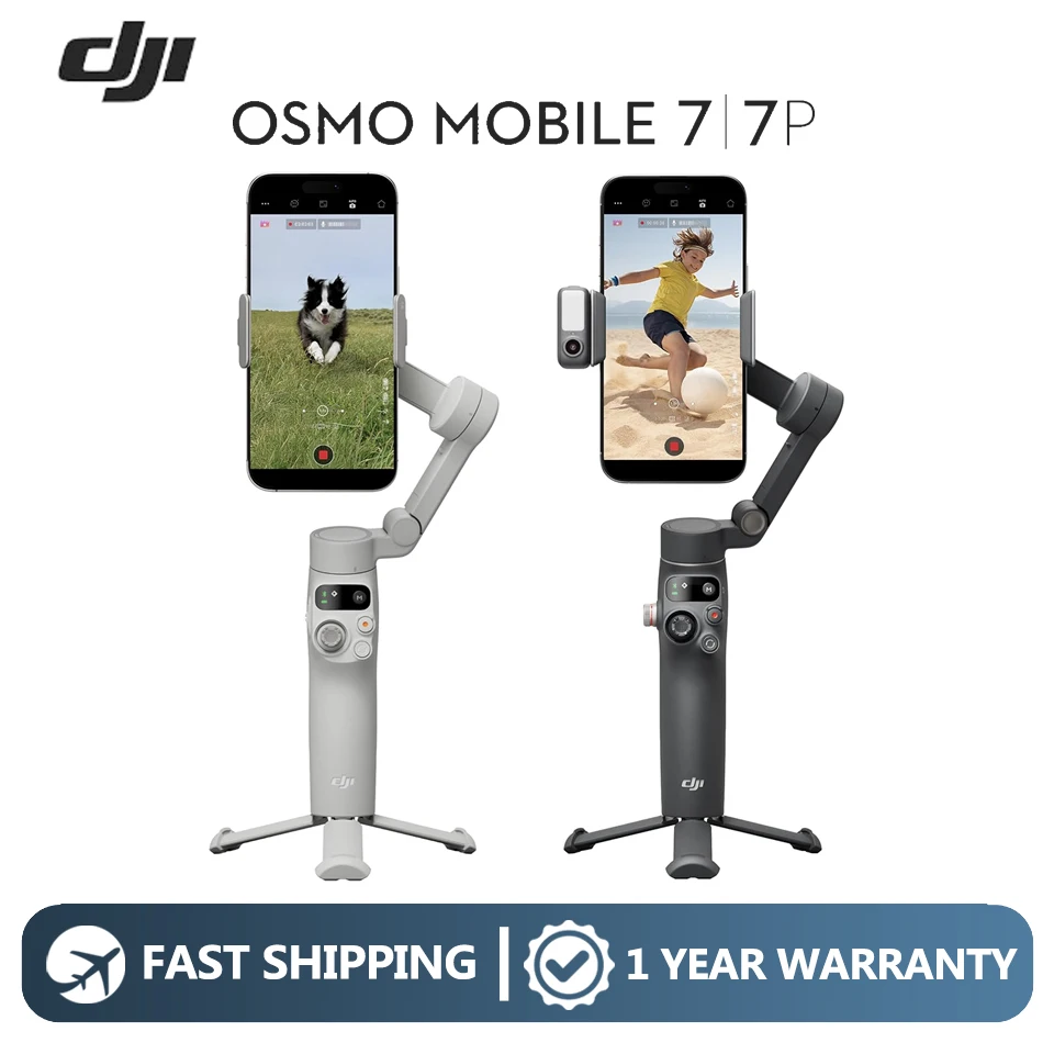 DJI Osmo Mobile 7 Mobile 7P Estabilizador de cardán de teléfono de 3 ejes para iPhone Android Smartphone con soporte de liberación rápida de edición de un solo toque