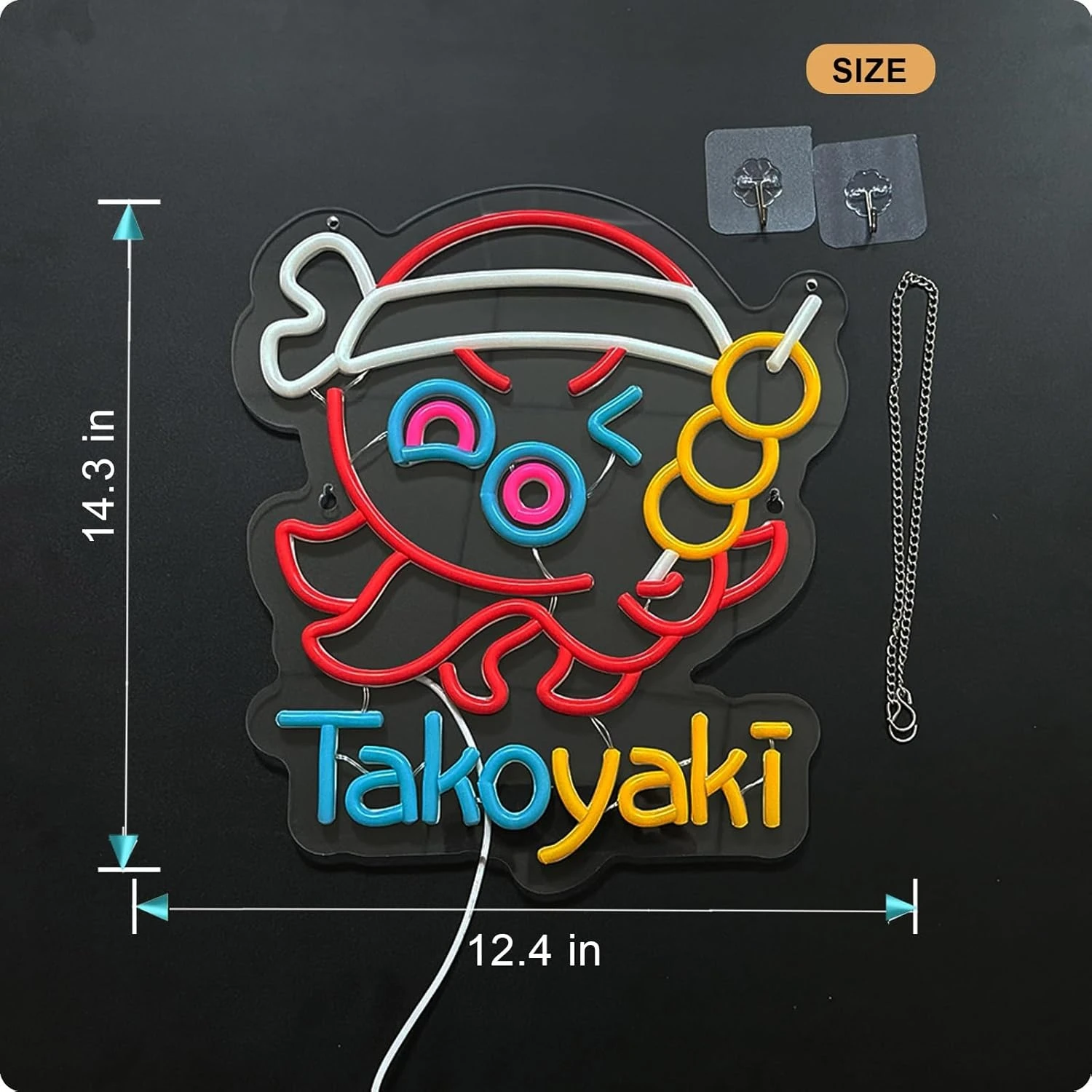Takoyaki Neon Sign Dimmable Neon Lights for Japanese Street Food Shop Restaurant Decor Aesthetics Draw Celebratory Gifts view 5