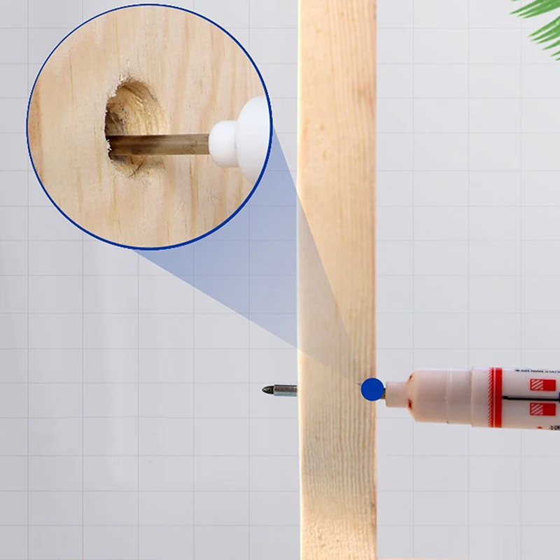 Long Head Markers Bathroom Woodworking Decoration Multi-purpose Deep Hole Marker Pens