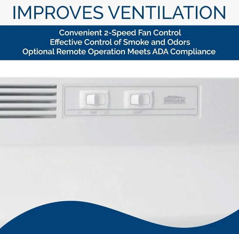 413001 Kanaalloze Afzuigkap Met Lichtuitlaatventilator Voor Onderkast, 30 Inch, Wit