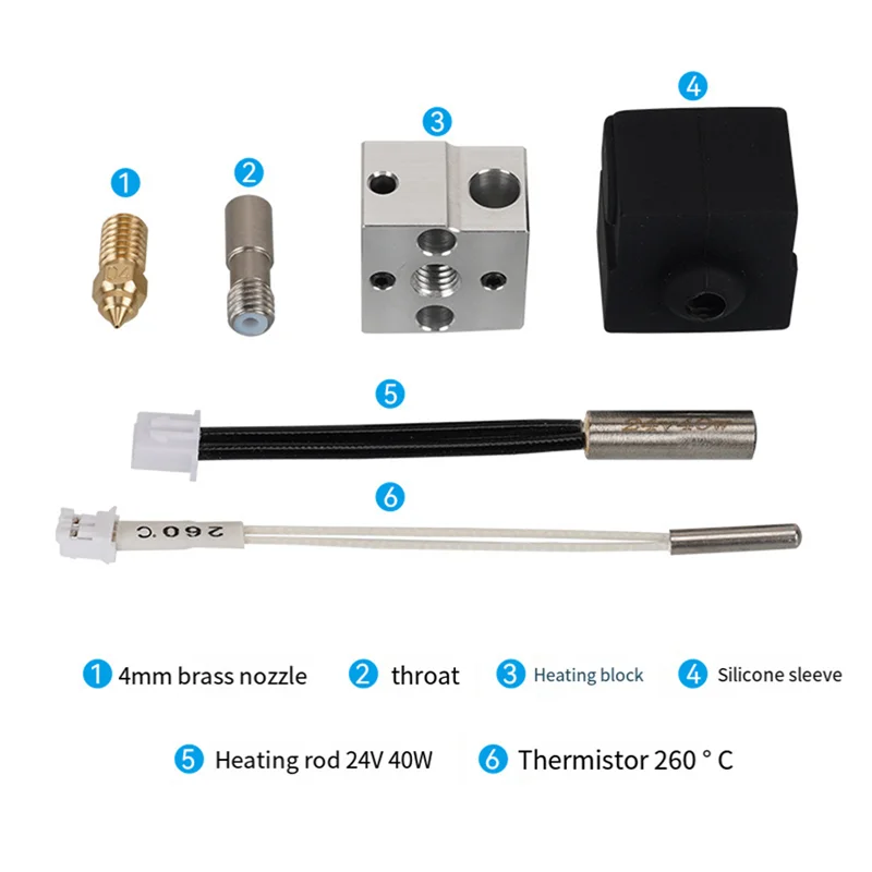 

Хорошо сделано-для Ender3 V3 SE Upgrade Hotend Биметаллическая теплоразрыв Горло из алюминиевого сплава 3D-печатающая головка J-образная головка для Ender-3 V3 SE Запасная головка