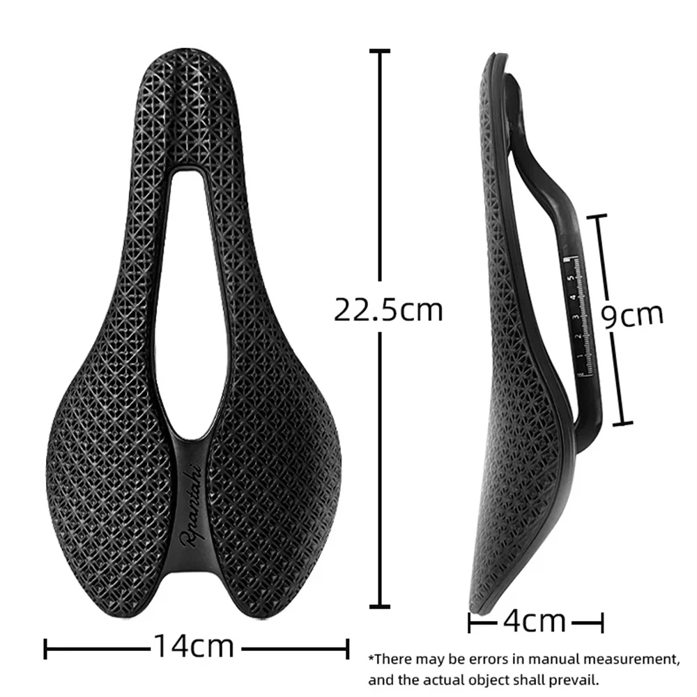 RPANTAHI-3D Printed Bicycle Cushion, MTB Road Bike Riding Saddle, Outdoor, Shock Absorption, Carbon , Short Nose Seat Cushion