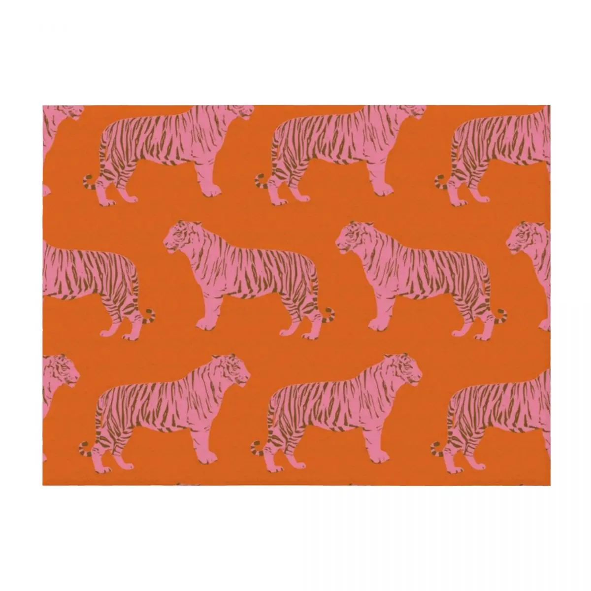 

Tiger Pattern in Pink and Orange Throw Blanket christmas gifts Luxury Thicken Flannels Summer Beddings Blankets