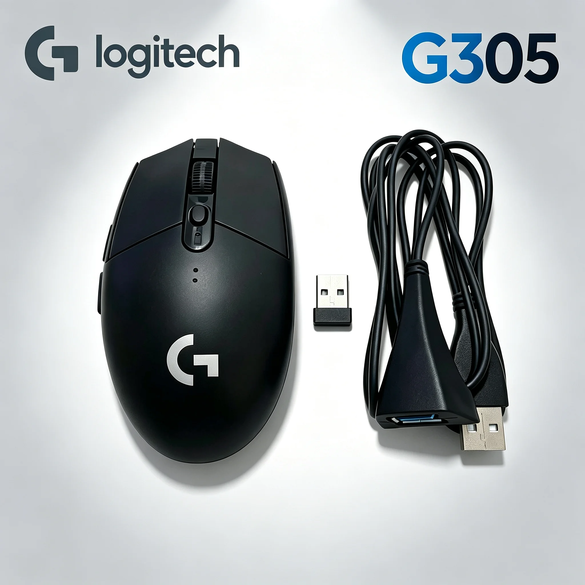 Logitech G305 Wireless Gaming Mouse Bundled With Transfer Adapter Cable Stable 2.4G Signal Mice For E‑sports Game Daily Office D