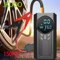 Car Air Pump Air Compressor 12V 4 preset inflation modes 150PSI Electric Wireless Portable Tire Inflator Pump