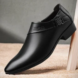 Oxfords – chaussures de travail en cuir pour hommes, souliers de luxe à enfiler pour le travail, les fêtes, les mariages et le travail, style décontracté