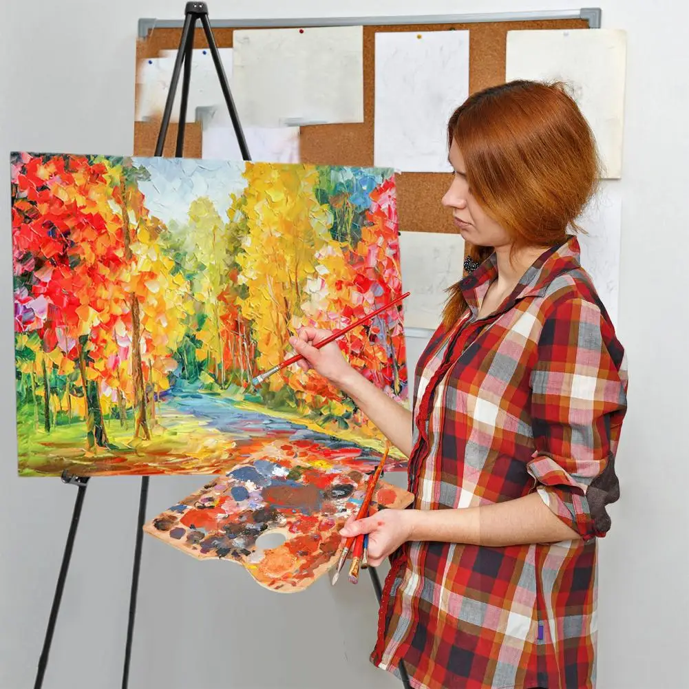 Caballete de Metal con Clips para bolsa portátil, trípode plegable de altura ajustable, pintura plegable, póster de lona, suministros escolares