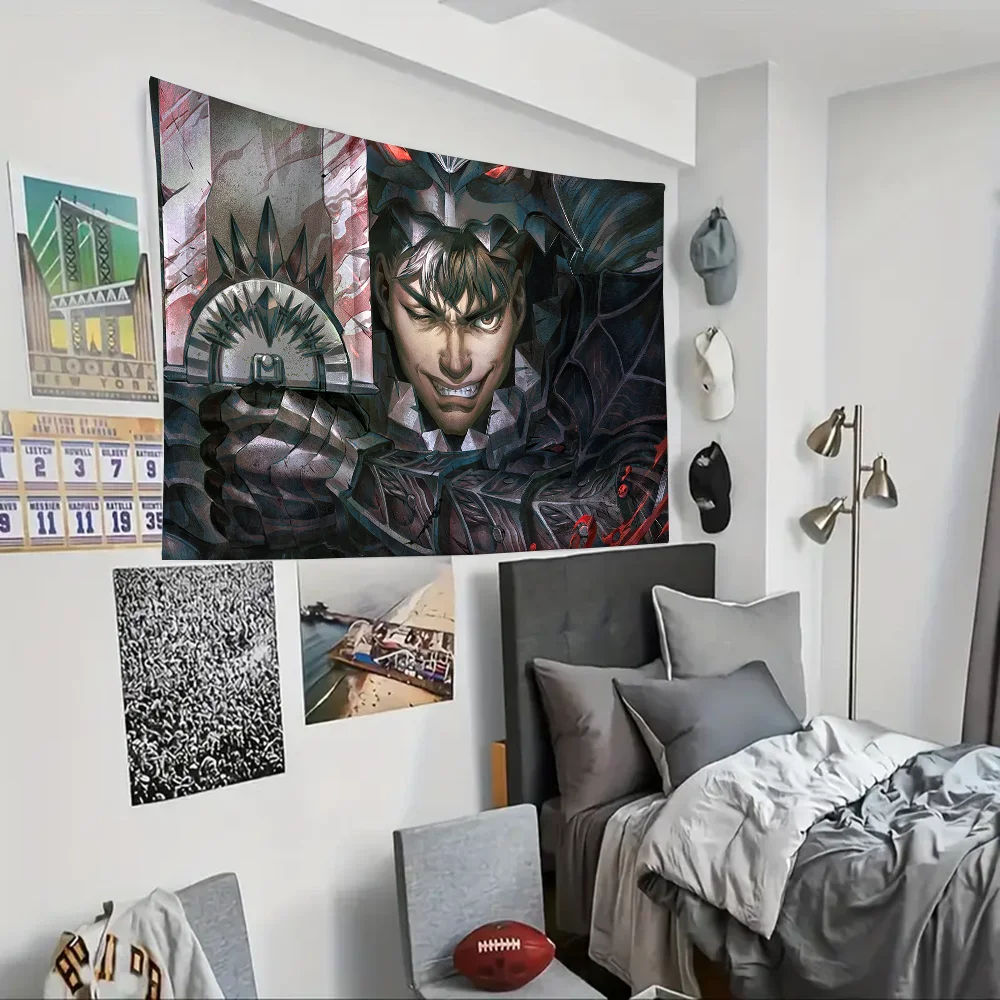 B-Berserk Griffith Guts Tapestry Decoration party Background Hanging Cloth Bedroom Tapestry Room Decor Aesthetic