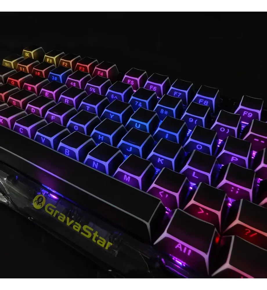 Keycap Personality Black folded edges corners light transmission front side engraving light transmission thermal sublimation