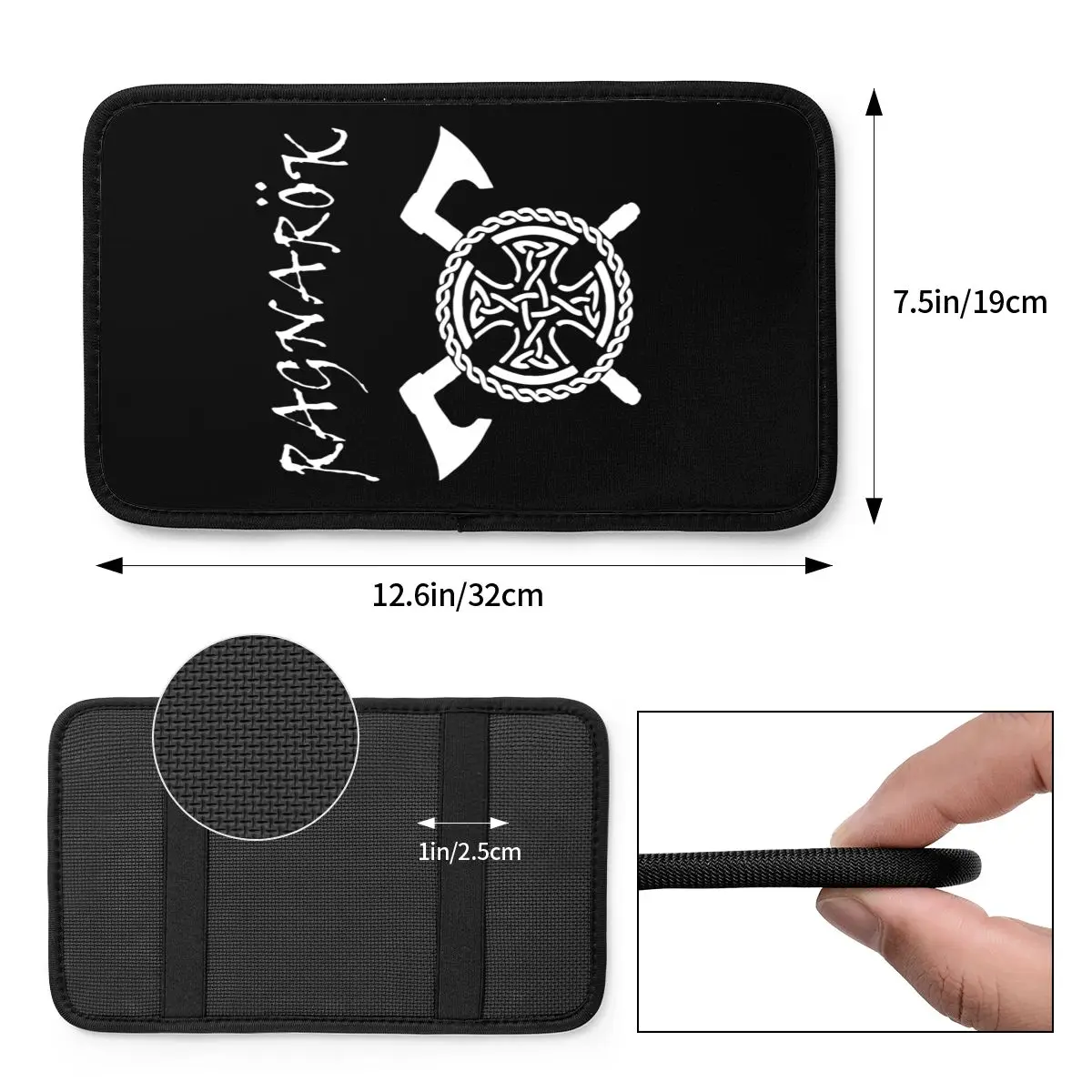 Center Console Cover Pad Vikings Frauen Car Armrest Cover Mat Universal Waterproof Car Decor Accessories