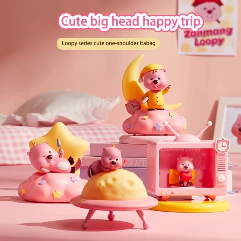 

LOOPY Series LED Night Light Sleeping Doll Model Atmosphere Decoration Soft USB Rechargeable Birthday Gift Toy